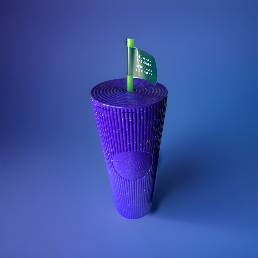 NEW Starbucks Tumbler & Matching Key Chain Ltd Edition Halloween Glow In Dark